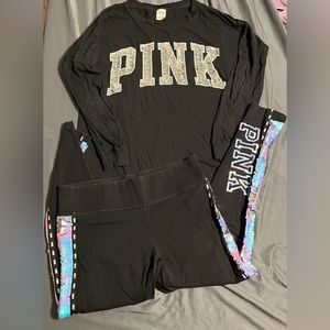 PINK Sequins set